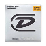 Dunlop - Cordes pour basse électrique - Acier inoxydable super brillant - Légères - Jeu de 5 cordes