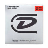 Dunlop - Cordes pour basse électrique - Acier inoxydable super brillant - Medium - Jeu de 4 cordes