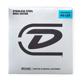 Dunlop - Cordes pour basse électrique - Acier inoxydable super brillant - Medium - Jeu de 5 cordes