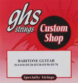 Cordes GHS - Custom Shop pour guitare baryton, fil rond - Légère