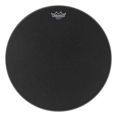 Peau de batterie Remo - Ambassador en daim noir, 18 pouces