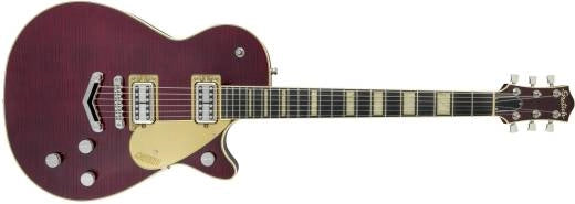 Gretsch Guitars - G6228FM Players Edition Jet BT with V Stoptail,Flame Maple, Ebony Fingerboard - Dark Cherry Stain