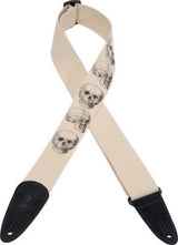 Levys - 2 Inch Cotton Guitar Strap - Skull