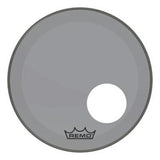 Peau de grosse caisse Remo Powerstroke P3 Colortone avec 5 trous décalés - Gris fumé - 18 pouces