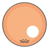 Peau de grosse caisse Remo Powerstroke P3 Colortone avec 5 trous décalés - Orange - 22