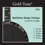 Cordes de banjo baryton Gold Tone - Custom Gauge