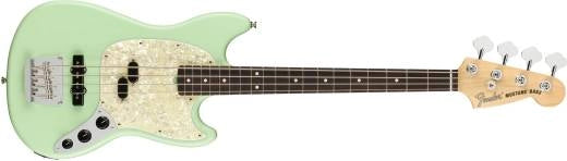 Fender - American Performer Mustang Bass, Rosewood Fingerboard - Satin Surf Green
