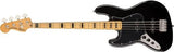 Squier - Classic Vibe 70s Jazz Bass, touche érable, gaucher - Noir