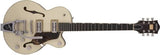 Guitares Gretsch - Guitare simple à bloc central Broadkaster Jr. G6659T Players Edition, avec bigsby à cordes traversantes et touche en ébène - Teinte bicolore ivoire lotus/noyer