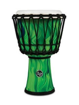 Latin Percussion - 7-Inch Rope-Tuned Circle Djembe with Perfect-Pitch Head - Green Marble