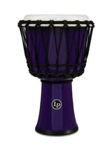 Percussions latines - Djembé circulaire de 18 cm (7 pouces) à accordage par corde et peau à justesse parfaite - Violet