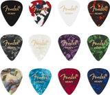 Fender - 351 Celluloid Medly Picks (12-Pack) - Mixed Colours - Heavy