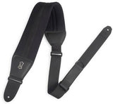 Levys - 3.25 Neoprene Right Height Guitar Strap - Black