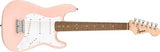 Squier - Mini Strat avec touche en laurier - Rose coquillage