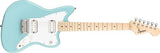 Squier - Mini Jazzmaster HH, touche en érable - Daphne Blue