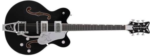 Guitares Gretsch - G6636T Players Edition Silver Falcon Center Block Double Cut avec Bigsby à cordes traversantes, micros FilterTron, noir