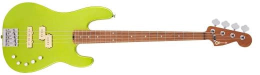 Charvel Guitars - Basse San Dimas Pro-Mod PJ IV, touche en érable caramélisé - Vert citron métallisé
