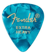 Médiators Fender - Forme 351 Premium, Extra Heavy - Turquoise Océan, lot de 12