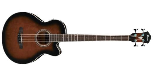 Ibanez - Guitare basse acoustique/électrique AEB10E - Dark Violin Sunburst High Gloss