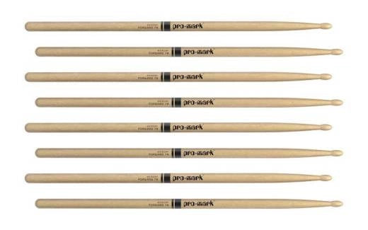 Promark - Forward Lacquered Hickory Drumsticks (4-Pack) - 7A