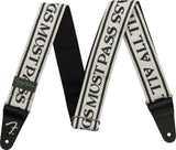Sangle Fender - 2 George Harrison All Things Must Pass Logo - Blanc/Noir