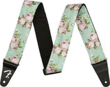 Sangle Fender - 2 fleurs - Vert surf