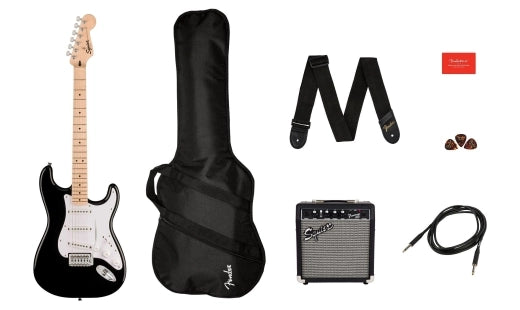 Squier - Pack Sonic Stratocaster avec Frontman 10G et housse de transport - Noir