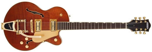 Guitares Gretsch - Electromatic LTD Flame Okoume Broadkaster Jr. Single Cut avec Bigsby, touche en palissandre - Roundup Orange