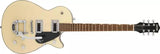 Guitares Gretsch - G5230T Electromatic Jet FT Single-Cut avec Bigsby et touche en laurier - Bicolore blanc vintage/gris londonien