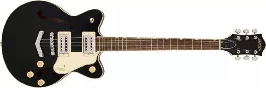 Guitares Gretsch - Guitare G2655 Streamliner Center Block Jr. Double Cut avec queue en V et touche en laurier - Noire