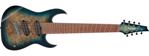 Ibanez - Guitare électrique 8 cordes multi-diapason RG - Cosmic Blue Starburst