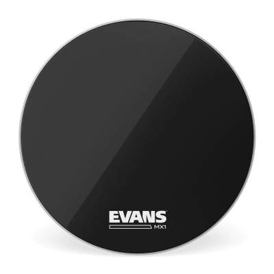 Evans - MX1 Black Marching Bass Drum Head - 24