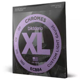 D'Addario - ECB84 - Cordes chromées à filet plat, diapason long 40-100