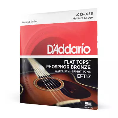DAddario - EFT17 - Bronze phosphoreux Flat Tops moyen 13-56