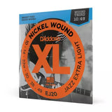 D'Addario - EJ20 - Cordes filées nickel JAZZ EXTRA LIGHT 10-49
