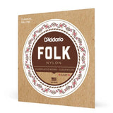 DAddario - Cordes classiques Folk Nylon Ball End EJ32C - Filées argent/nylon transparent