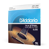 DAddario - EJ35 - Guitare 12 cordes filées argent soie et acier