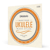 DAddario - Cordes pour ukulélé baryton en nylon noir EJ53B