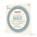 DAddario - EJ60 - Banjo 5 cordes nickelé Light 9-20