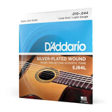 DAddario - Cordes pour guitare acoustique jazz manouche EJ84L, embout boucle, légères, 10-44