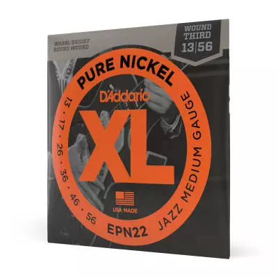 D'Addario - EPN22 - Guitare électrique Daddario, nickel pur, style jazz moyen