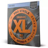 DAddario - EPS160-5 - Guitare électrique 5 cordes ProSteels à fil rond, diapason long 50-135