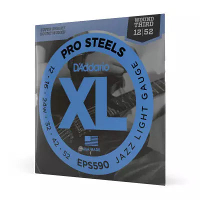 DAddario - EPS590 - ProSteels Round Wound JAZZ LIGHT 12-52