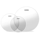 Evans - ETP-G2CLR-S - Assortiment standard de peaux de batterie transparentes G2 (12, 13, 16)