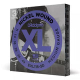 DAddario - EXL115-3D - Pack de 3 - Filé nickel BLUES/JAZZ ROCK 11-49
