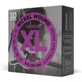 DAddario - Jeu de 10 cordes pour guitare électrique nickelées EXL120-10P - Super Light 9-42