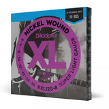 DAddario - EXL120-8 - Jeu de cordes Daddario Elec Gtr XL Sup Lite 8 cordes