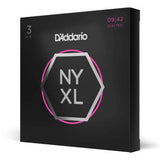 DAddario - Jeu de 3 cordes pour guitare NYX0942 Nickel Wound Super Light 09-42