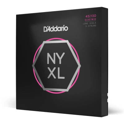 DAddario - Jeu de basse 5 cordes NYXL, diapason long, Regular Light 5 cordes, 45-130