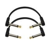 D'Addario - Câble de brassage plat 4 broches, coudé à coudé, lot de 2